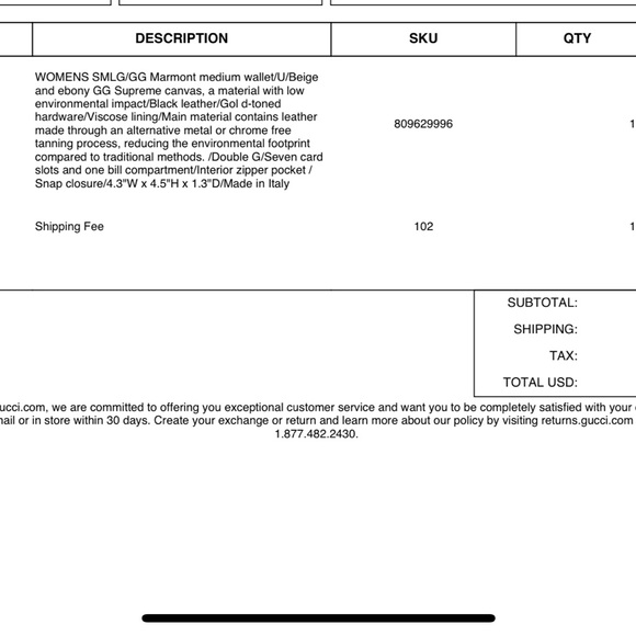 Gucci Black and Gray Women's Wallet - Picture 7 of 9